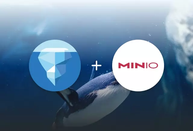 iceberg and minio logos